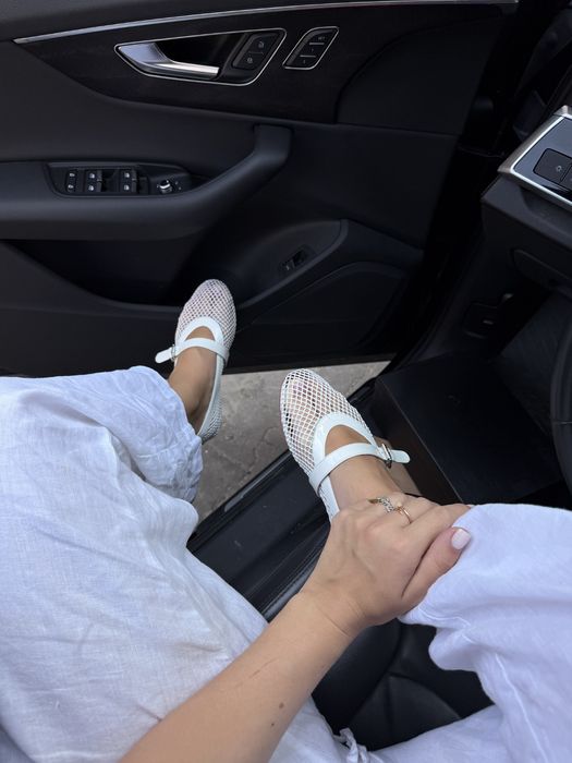 Балетки жіночі ALAÏA Ballet Flats White premium