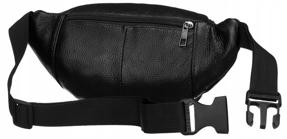 Saszetka nerka ze skóry naturalnej na biodra crossbody skórzana nowa