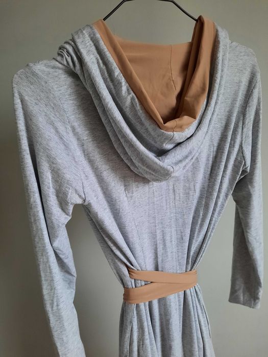 Risk made in Warsaw sukienka Double Duty roz. S szary plus beż