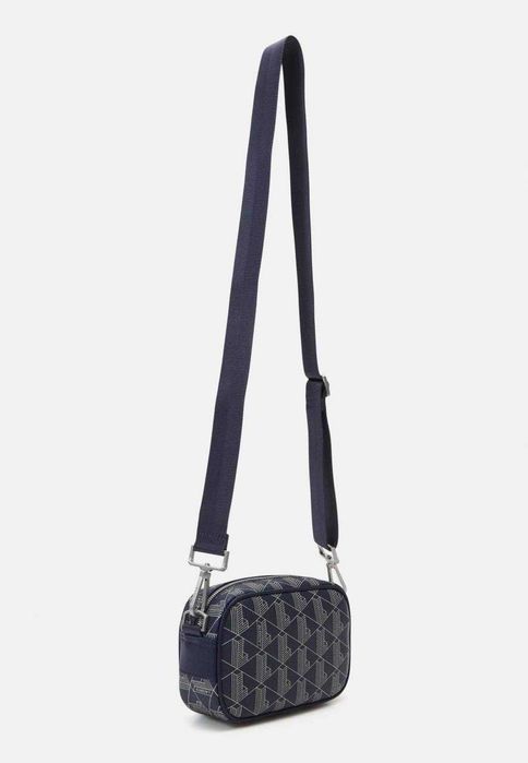 100% ОРИГІНАЛ Lacoste blue monogram crossbody сумка кросбоді синя