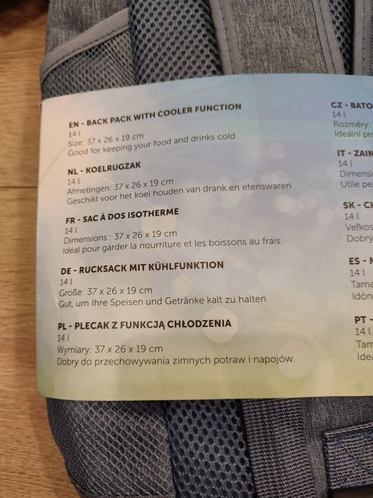 Nowy błękitny plecak dla dziecka