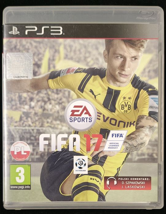 FIFA 17 PL Dubbing na PS3 Komentarz po polsku Gra 100% Sprawna Komplet 3xPL