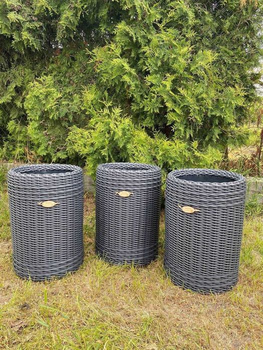 Кашпо, плетене з ротангу, плетена корзина, дровниця , підвісні кашпо