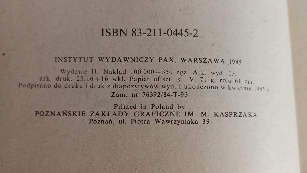 Całun Turyński Ian Wilson PAX 1985 rok Idealny stan