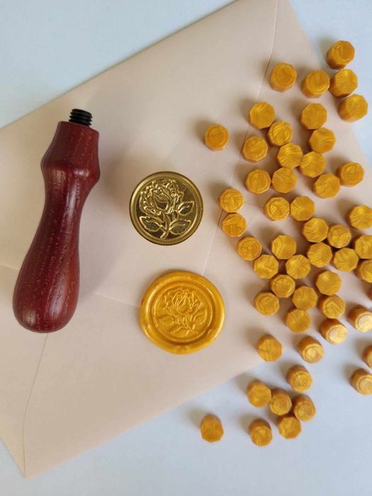 Lak do pieczęci 200 szt., pieczęci kwiatowe, forma silikonowa