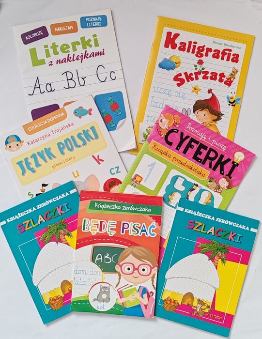 Bogaty zestaw książeczek edukacyjnych idealnych dla dzieci w wieku 5-6