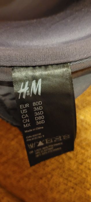 Biustonosz stanik  80 D h&m