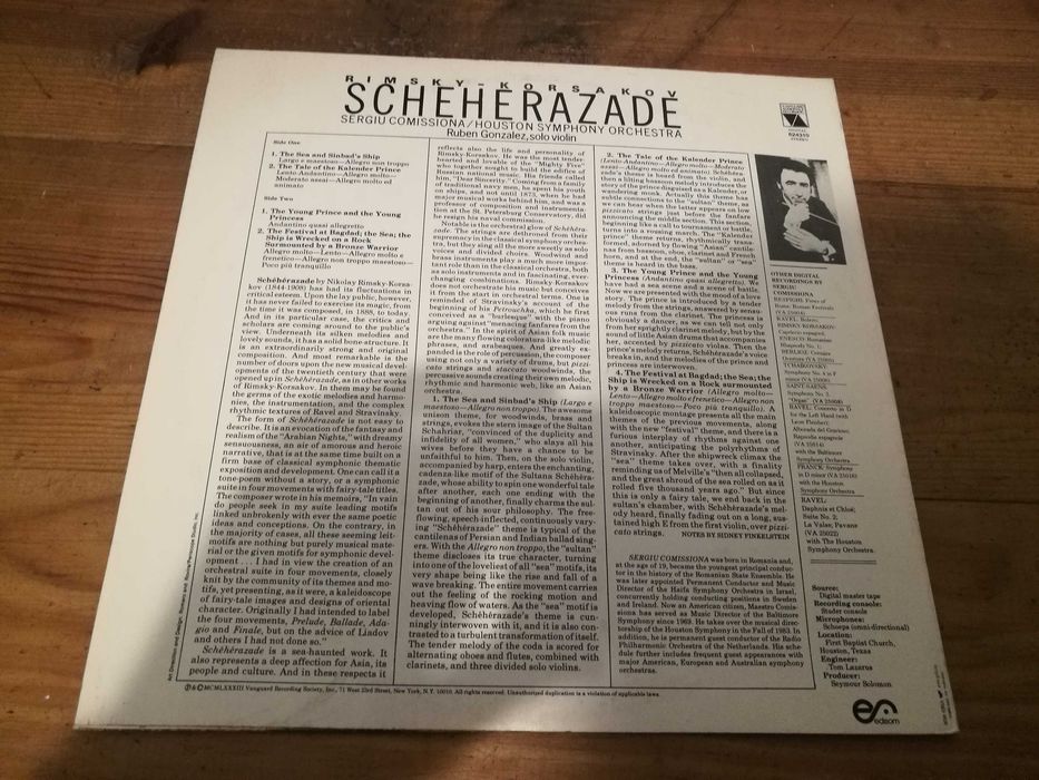 SCHEHERAZADE - Sergiu Comissiona etc... LP428057042973501441