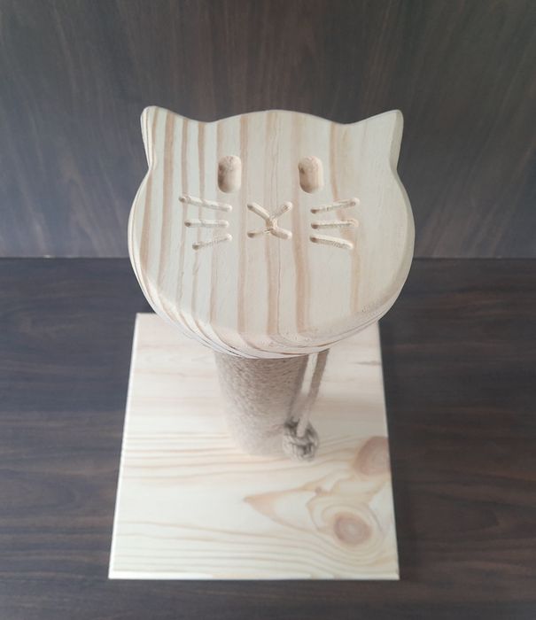 Когтеточка з дерева 45-100см Ø.7/11см Котик