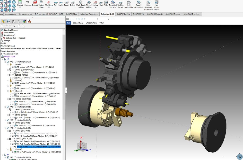 Solidworks SolidCam технологія програми ЧПК техпроцеси постпроцесори