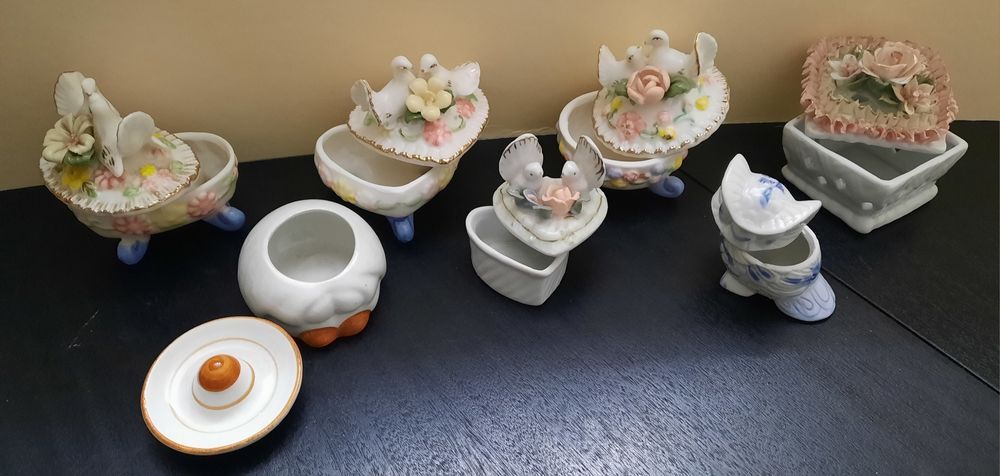 Caixinhas decorativas em porcelana