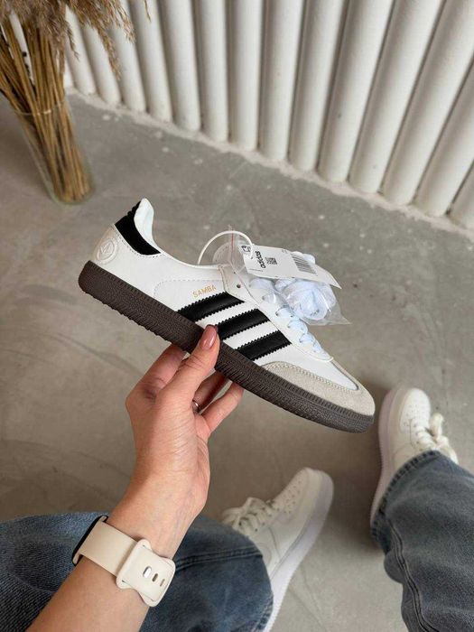 Кросівки Adidas Samba Vegan White Brown Gum premium