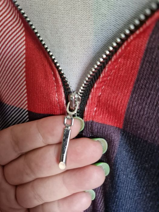 Bluzka na długi rękaw w kratkę roz M 38