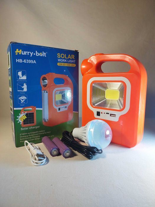 Ліхтар 6399А з функцією PowerBank із сонячною панеллю та LED лампочкою