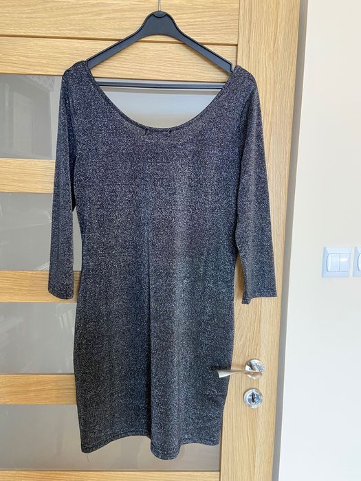 Sukienka czarno-srebrne, nowa z metka