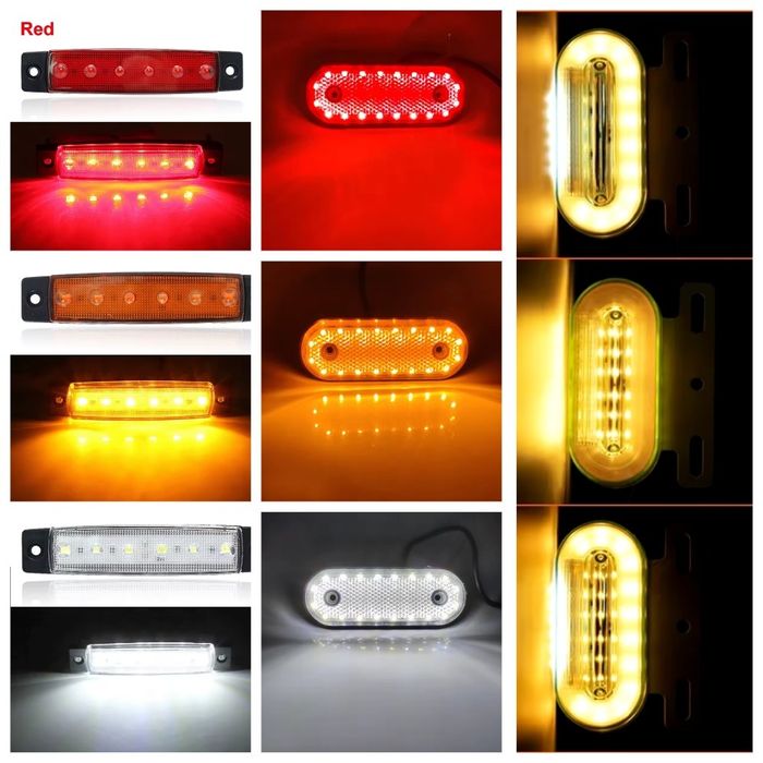 Габаритные огни для грузовиков 12-24V, прицепов, габариты фуры, дхо