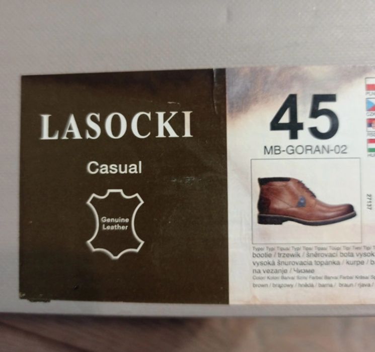 Buty Zimowe Lascoki 45 okazja