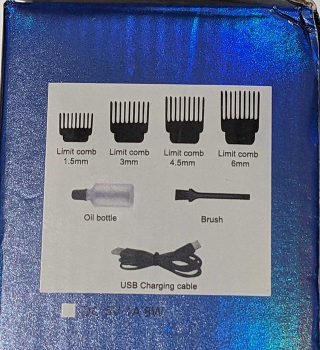 Акумуляторна машинка для стрижки 4 насадки, аккумулятор 2600 mAh