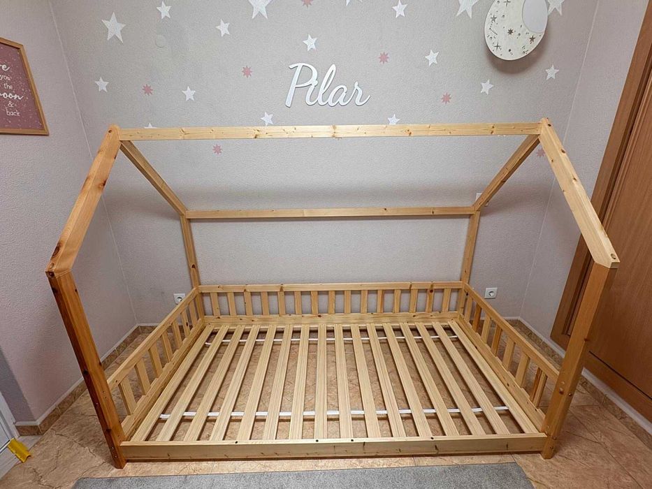 Cama montessori criança carvalho NOVA