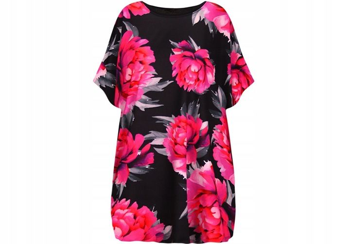 Kobieca Bluzka Z Uroczym Nadrukiem 50/52 5xl/6xl