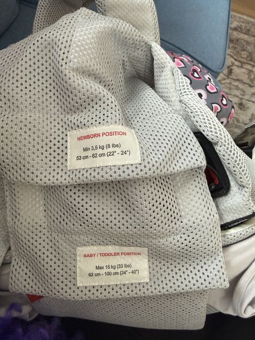 Nosidełko nosidło babybjörn air jasny szary