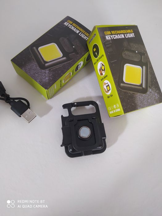 Фонарик брелок. Метал.