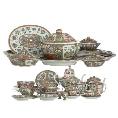 Porcelana oriental - Serviço de jantar chá e café