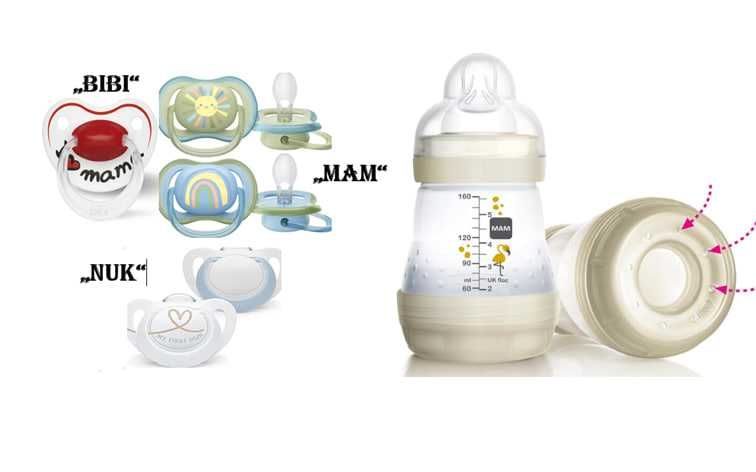 Пляшечка д/годув NUK =220грн и  Соска ОРТОДОНТИЧНА  = від 75грн
