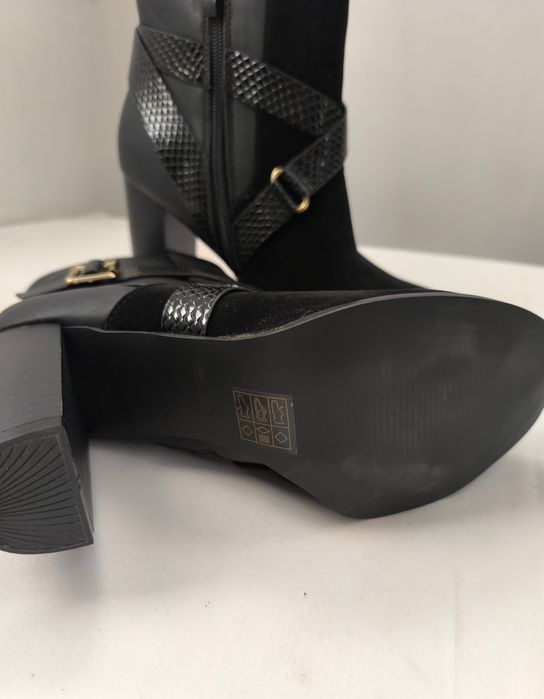 Botki czarne eleganckie marki Vices rozmiar 38