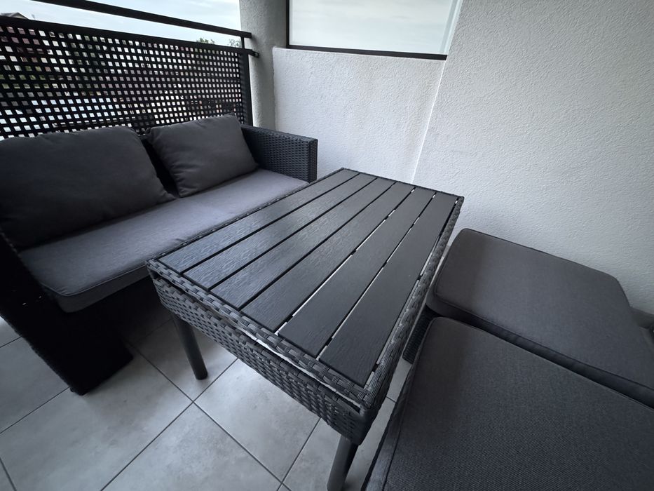 Meble ogrodowe balkon kanapa zestaw