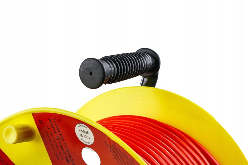 Przedłużacz 50m GRUBY kabel budowlany ogrodowy bębnowy 3x2,5