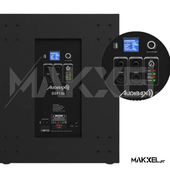 Subwoofer ativo Audibax DSP15s 15 polegadas 600W G2