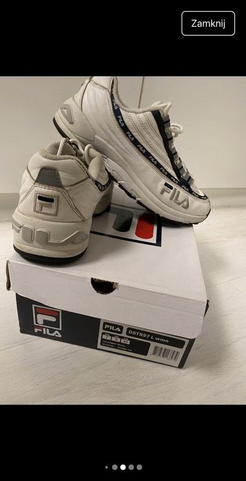 Fila buty snakersy biale odblaskowe