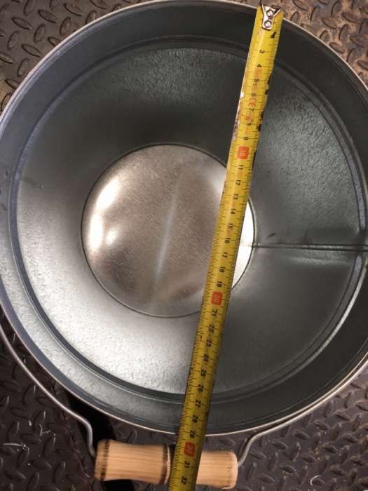 Balde artesanal em chapa Galvanizada 10lt