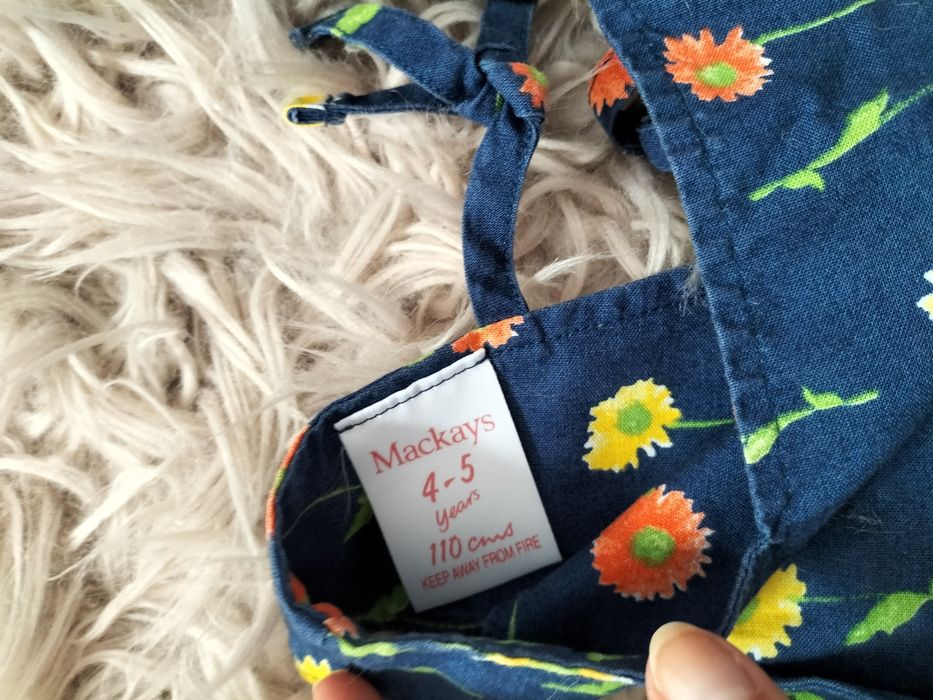 Sukienka letnia dziewczęca Mackays rozmiar 110