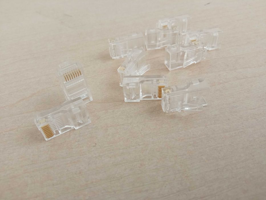 Роз'єми конектори RJ-45 для інтернет кабелю 10 шт.