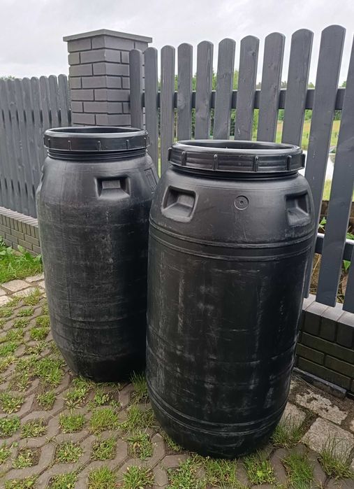 Beczki Plastikowe 260L Na Wodę, Deszczówkę, Zboże, Paszę, Jak nowe, Po Spożywce, Transport