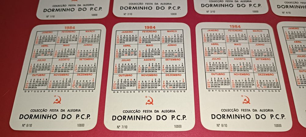 Raros e antigos calendários de bolso da edição Coleção Festa da Alegri