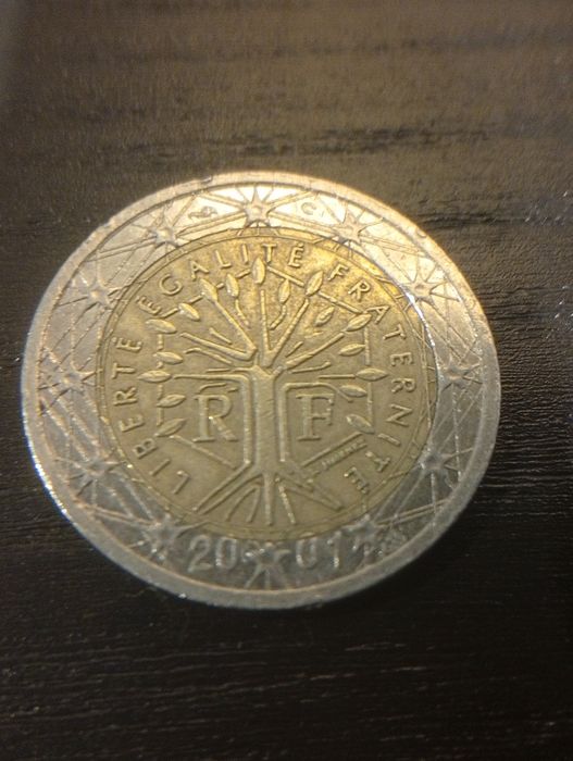 Moeda rara 2€ França 1999, 2001