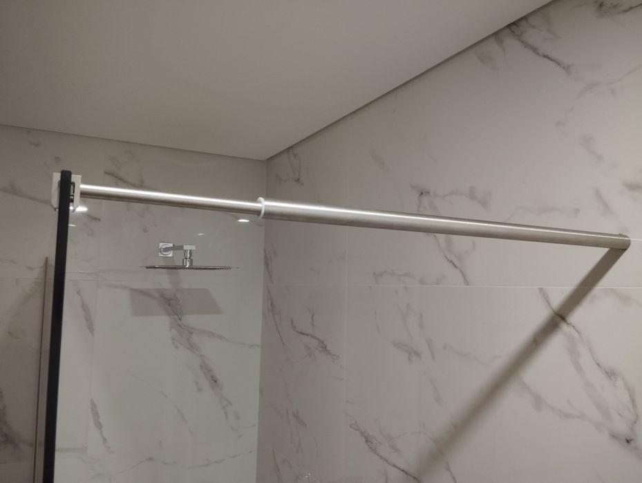 Varão inox fixar vidro poliban