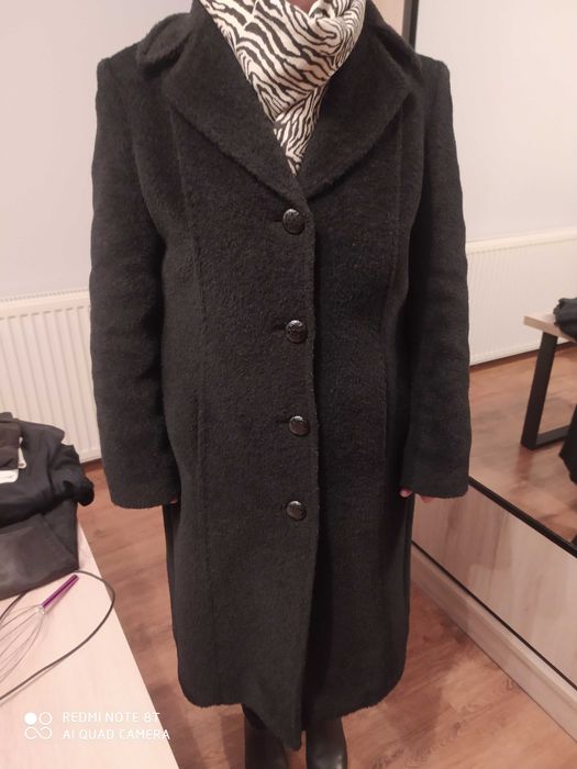 Wełniany długi płaszcz Fashion Studio