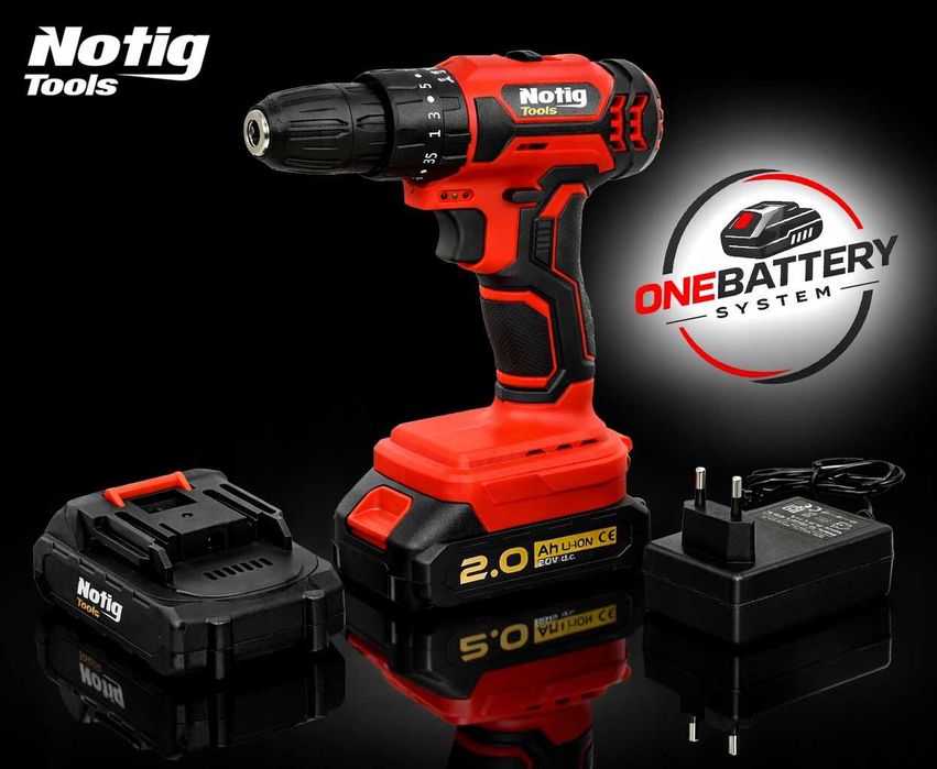 Wiertarko wkrętarka udarowa aku.  20V 2X AKUMULATOR + WALIZKA