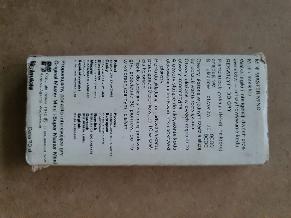 mini MASTER MIND (gra PRL 1972)