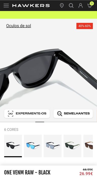 Óculos sol Hawkers novos