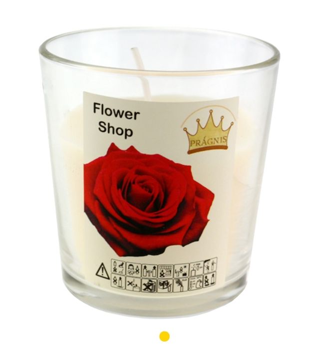 Свічка декоративна Pragnis в стакані Арома