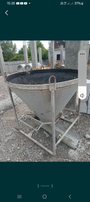 Оренда бадді, бункеру для подачі бетону