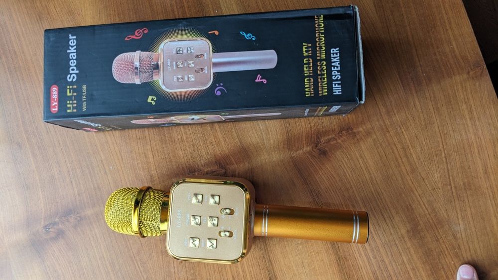 Mikrofon bezprzewodowy dla dzieci z głośnikiem hi fi speaker karaoke