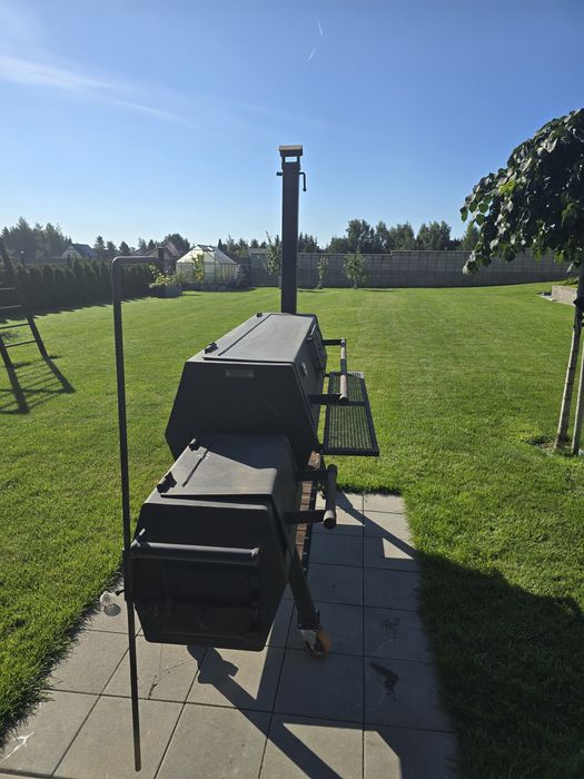 Grill bbq Wędzarnia   DUŻY SOLIDNY GRIL Z OPCJA WĘDZENIA 230cm długości