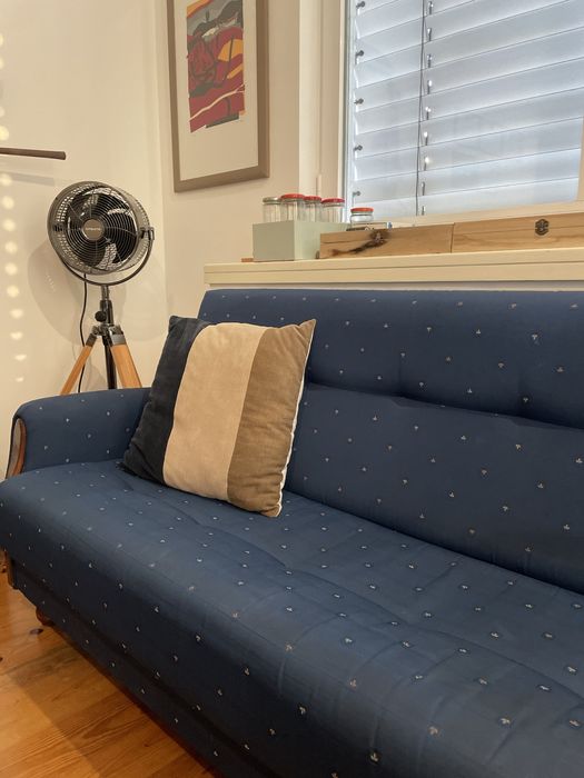 Sofá-cama Azul Escuro