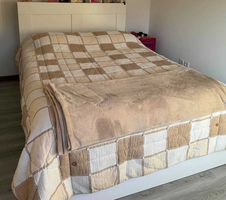 Cabeceira  com arrumação, de cama Ikea Brimnes - Branco 140